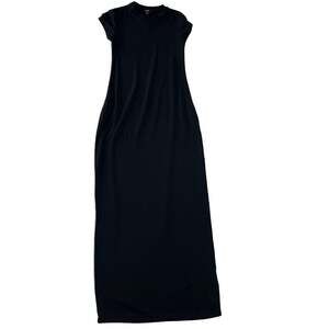 Express Black Fitted Bodycon Maxi Dress Stretch Minimalist XS